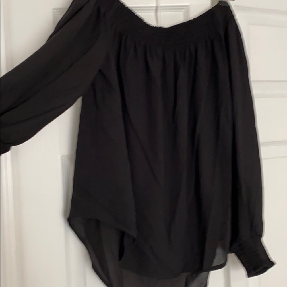 Express black off the shoulder top